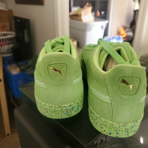 Puma Sprite Lime suedes. - Picture 4 of 6